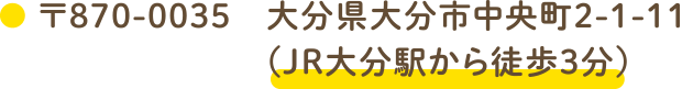 にのみや内科 〒870-0035  大分県大分市中央町2-1-11（JR大分駅より徒歩3分）